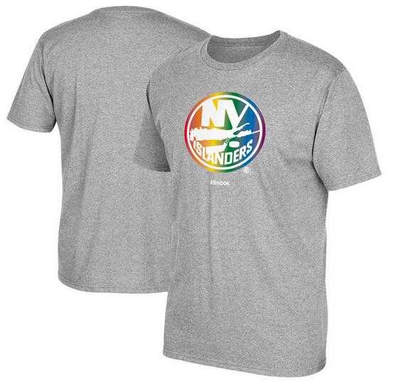 Men's New York Islanders Gray Reebok Rainbow Pride Short Sleeve T-Shirt FengYun,We sell and wholesale Men's New York Islanders Gray Reebok Rainbow Pride Short Sleeve T-Shirt FengYun on line form chian!
